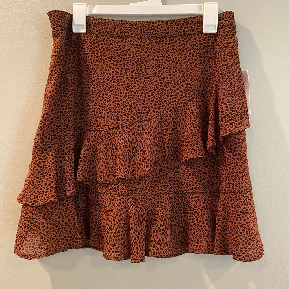 Altar’d State Leopard Skirt 10 12 NWT